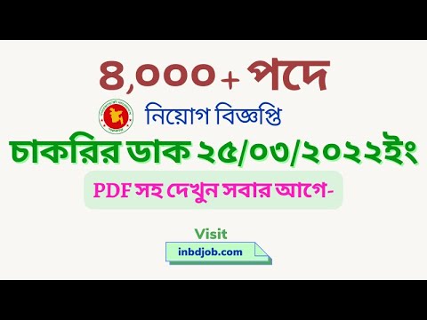 সবার আগে! চাকরির ডাক ২৫ মার্চ ২০২২ | Chakrir Dak 25 March 2022 PDF Download