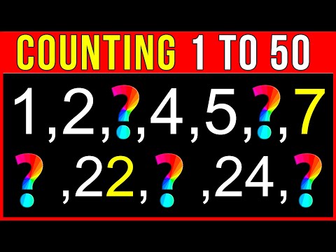 Counting Numbers 1 to 50 for Kids - Educational Video