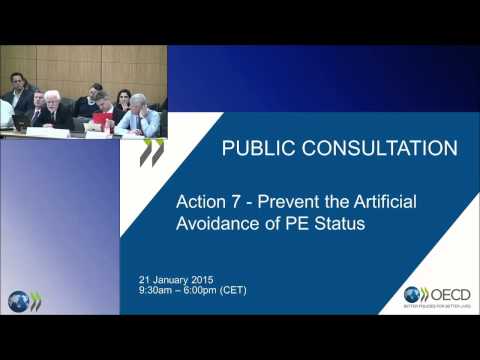 BEPS Action 7 Public Consultation - Prevent the Artificial Avoidance of PE Status (Morning Session)