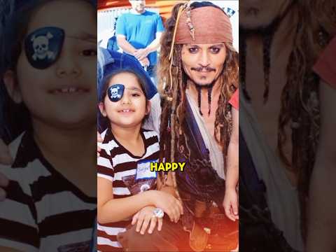 Johnny Depp Brings Smiles to Children's Hospital in Captain Jack Sparrow Costume #johnnydepp #shorts