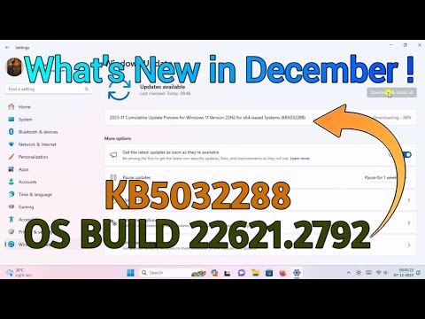 Windows 11 22H2 December New Update Publish | New Features and improvement