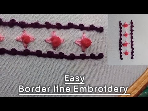 "Elegant Borderline Embroidery for Dupatta: Step by Step Guide"🌸🌸