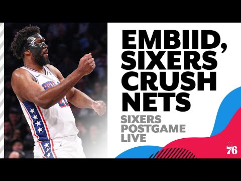 Sixers end road trip with dominant win over shorthanded Nets | Sixers Postgame Live