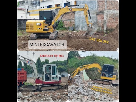 KOMPILASI MINI EXCAVATOR SAAT BEKERJA