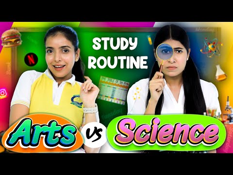 Study Routine - Arts vs Science Students I Weekdays vs Weekend Life | Anaysa