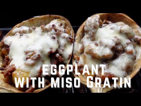 Stuffed Eggplant Gratin with Miso flavour | なすみそグラタンの作り方