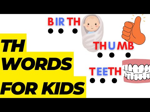 th words | Th digraph voiced and unvoiced | th words for kids