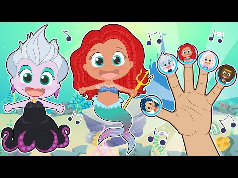 CANCIÓN FAMILIA DEDO 🧜‍♀️🖐️ Con los personajes de La Sirenita