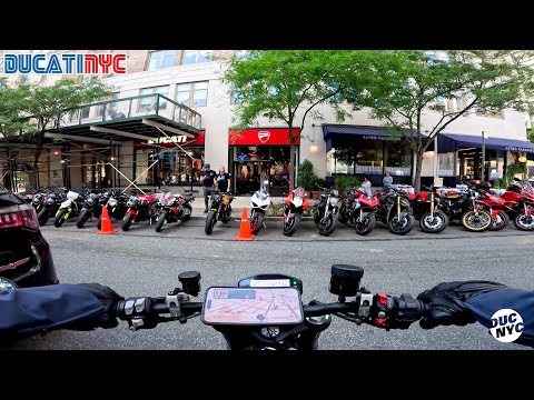 GRID LOCK NYC - devious splitting activity while riding to DUCATI New York v2091