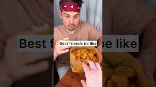 How to enjoy CHICKEN NUGGETS and bbq SAUCE with your best friend properly?😎❤️🍗| CHEFKOUDY