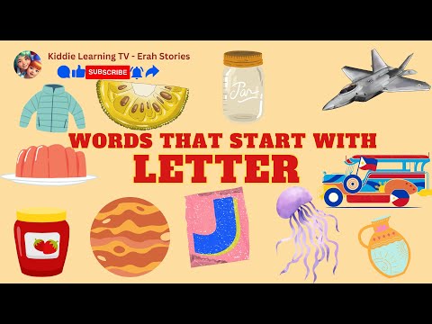 Letter J: Words That Start With  J, Letter Sounds| English Vocabulary Lessons| Kiddie Learning TV