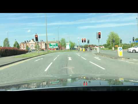 B&Q Roundabout from Western Road Following Signs to Town Centre, Macon Way, Crewe Driving Test Route