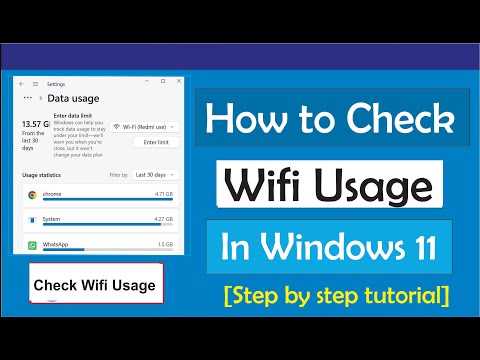 How to Check Wifi Usage on Laptop Windows 11