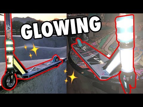 GLOWING SCOOTER DECK!! (REFLECTIVE TAPE)