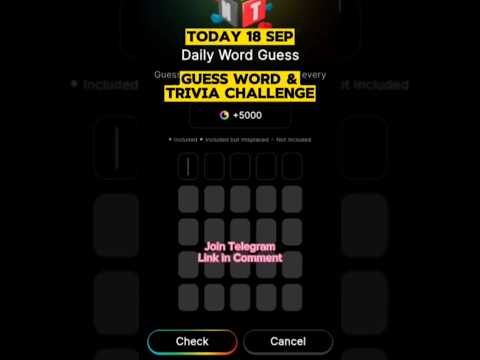 Today 18 Sep Blove DApp Word Guess Trivia Challenge #blovedapp #guessword #triviachallenge