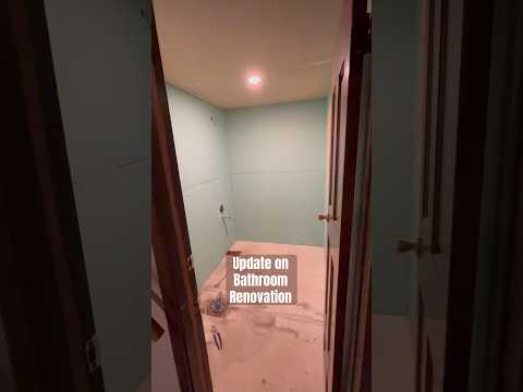 Today on the Homestead: Bathroom Remodel Progress | New Plumbing, Electric and Tile Prep #shorts