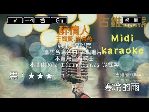 醉情人-王識賢&謝金燕(Karaoke伴奏)