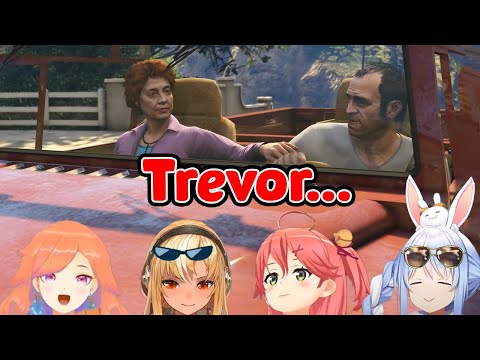 【Hololive】Trevor drives Patricia back to her home GTA V【English Sub】