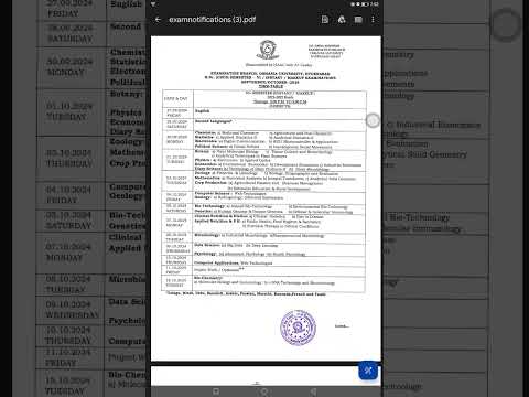 exam notification for 6th sem instant makeup exam Sep to Oct 2024 #osmaniauniversity #ou #bsc