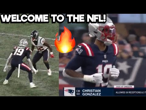 Christian Gonzalez NFL DEBUT Highlights 🔥 Texans Vs Patriots Preseason highlights