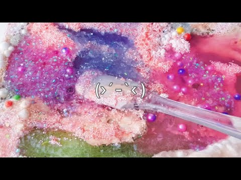 スライム断捨離しました！！！ あとバイト落ちた、病みそう！！！ asmr slime satisfying 슬라임 史莱姆 鬼口水