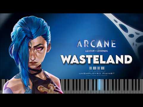 Wasteland from Arcane Season 2 (Piano tutorial and Karaoke)