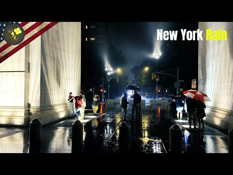 Escape to NEW YORK: Immersive Relaxing Rain Night Walk & ASMR