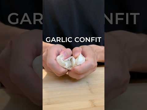 😍 Garlic confit #shorts #asmrfood #easyrecipe #cooking #garlic #garlicconfit #goodfood