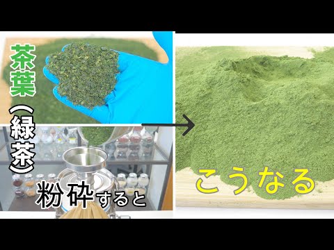 卓上微粉砕機で茶葉（緑茶）を微粉砕！お茶パウダーの作り方（ファインパウダーミル）