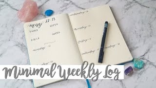 MINIMAL WEEKLY LOG | Bullet Journal | Sam Granger