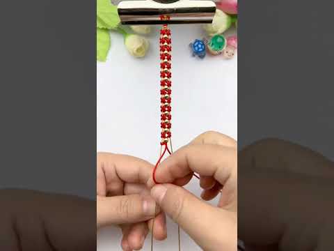 Beaded bracelets, braiding skills sharing, handmade DIY, simple braided bracelet tutorial, brace