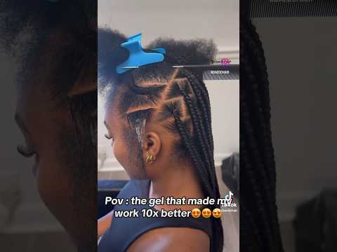 Best gel 10/10🤩🤩 #braids #knotlessbraids #braidstyles #boxbraids #knotless #edge#grwm