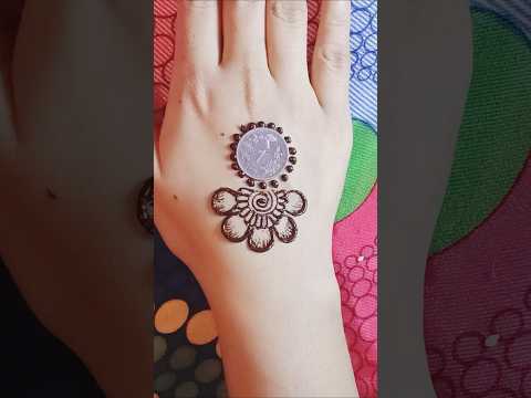 Easy coin mehndi design trick #mehndidesign #youtubeshorts #shorts #viralvideo