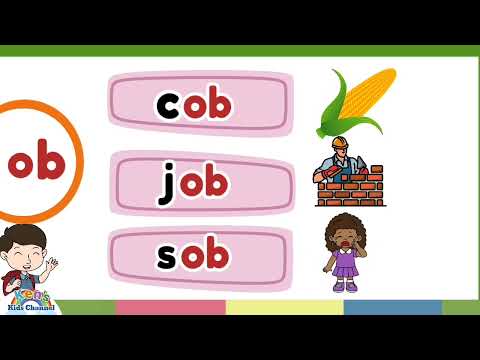 CVC Words | -ob Word Family | Learn to Read | Reading Phonics for Kids