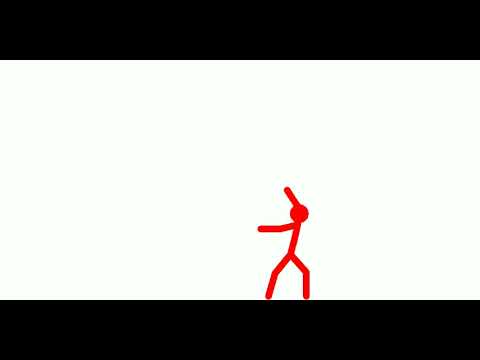 Horrible Stick Man kick and fly ( My first animation)