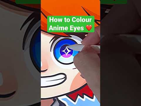 How to Colour Anime Eyes Easy step by step with Procreate #shorts #anime #drawing