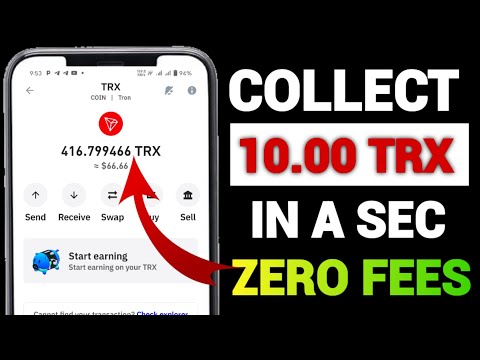 Zero Fees ● Collect 10.00 TRON COIN In A Seconds | trx mining website