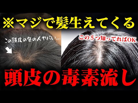 【この５つ知ってれば抜け毛激減】40代以降でも薄毛がフサフサになる毒だしリンパ! 頭皮を耕す育毛マッサージ【頭皮の色で進行度わかる】