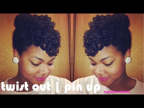 Natural Hair Bun Pin Up