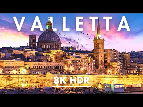 Valletta, Malta in 8K ULTRA HD HDR 60 FPS Video by Drone