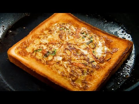 Cabbage Strewn Egg Toast - Simple and delicious breakfast