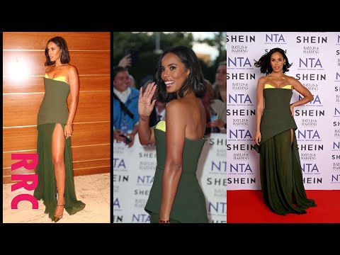 Rochelle Humes @NTA24: pleated crepe gown by Azzi&Oster