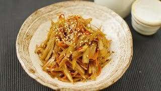 【基本のレシピ】シャキシャキ食感！ 甘辛 きんぴら ごぼう のレシピ 作り方