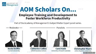 AOM Scholars On... Employee Training and Development to Foster Workforce Productivity