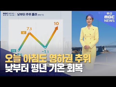 오늘 아침도 영하권 추위...낮부터 평년 기온 회복 (2024-12-23,월/뉴스투데이/부산MBC)