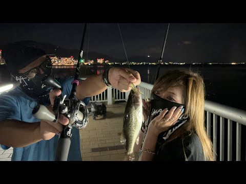 琵琶湖南湖西岸の夜釣りバス釣り Vol.3