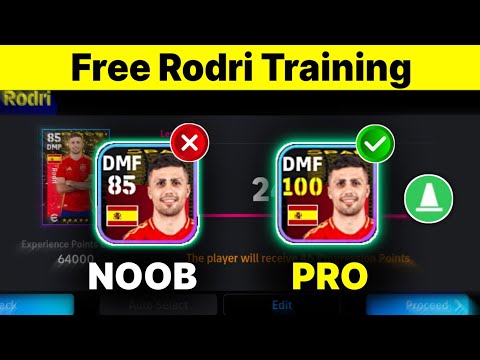 How to Training Free Rodri National Selection Card - Max Level Rating - efootball 2025 Mobile