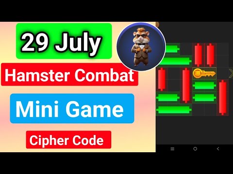 today mini game key unlock 29july hamster combat & cipher code | 29july mini game key unlock