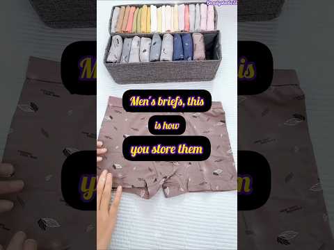 Space-Saving Panties Folding for Men! #storagehacks #shorts