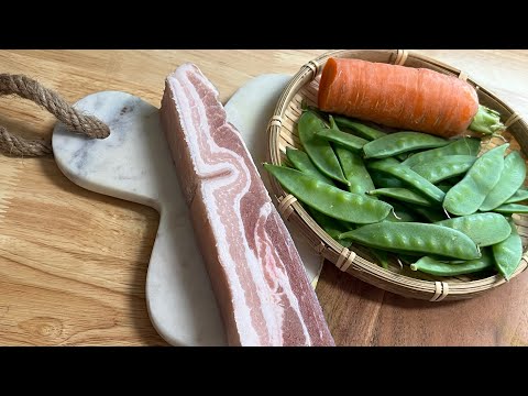 五花肉炒荷兰豆🫛Stir-fried pork and snow peas